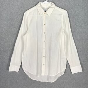 Lola River Shirt Small Gauzey Cotton Capsule Coastal Resort Career‎ Quiet Office